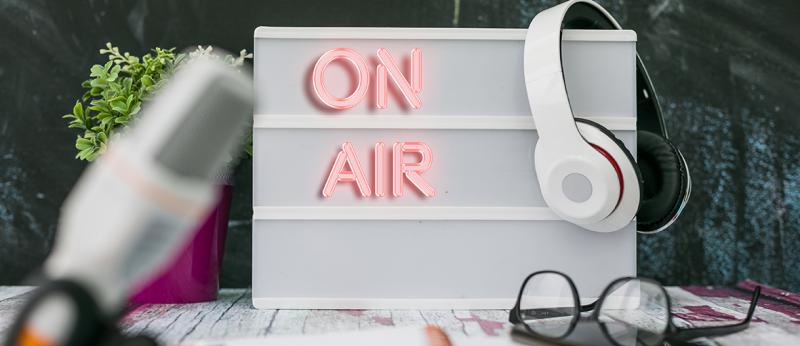 Photo of On Air sign for podcasts