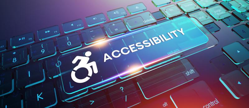 Graphic of a computer keyboard with a key for accessibility
