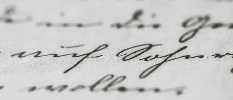 Photo of handwriting