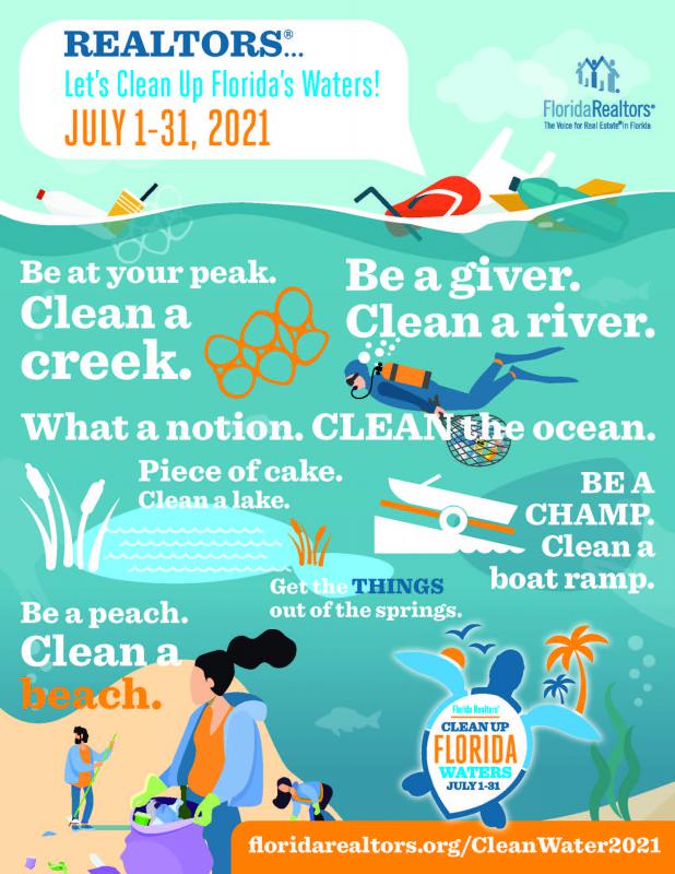 2021 clean up florida waters promotional flyer