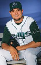 Photo of Doug Waechter in a Tampa Bay Rays baseball uniform