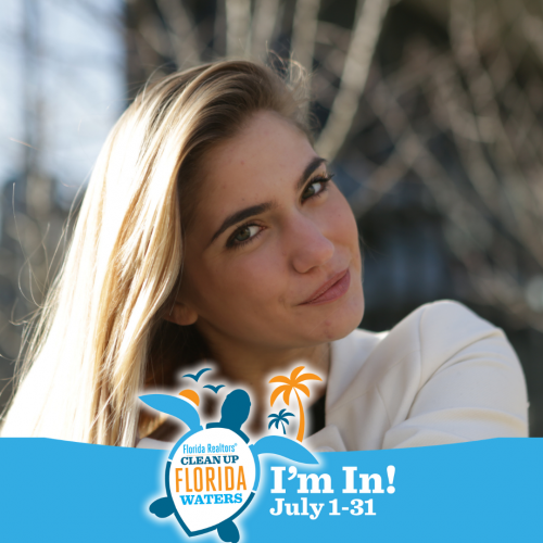 Photo of woman - I'm In! July 1-31 Florida Realtors Clean Up Florida Waters