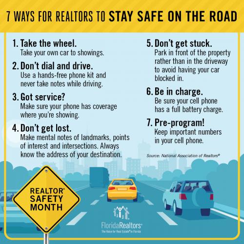 7 Ways for Realtors to Stay Safe on the Road infographic