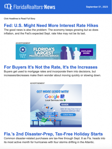 Example of Florida Realtors News