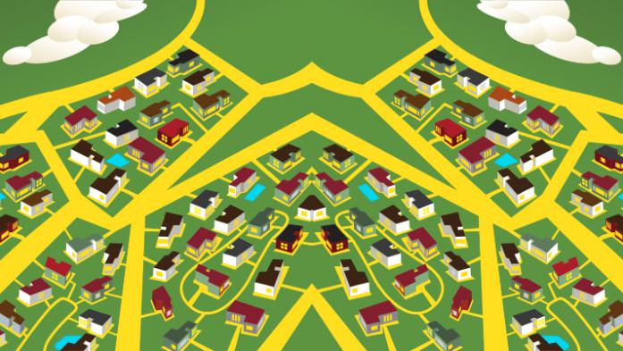 illustration of a subdivision