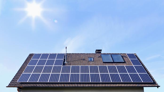 solar panels on house