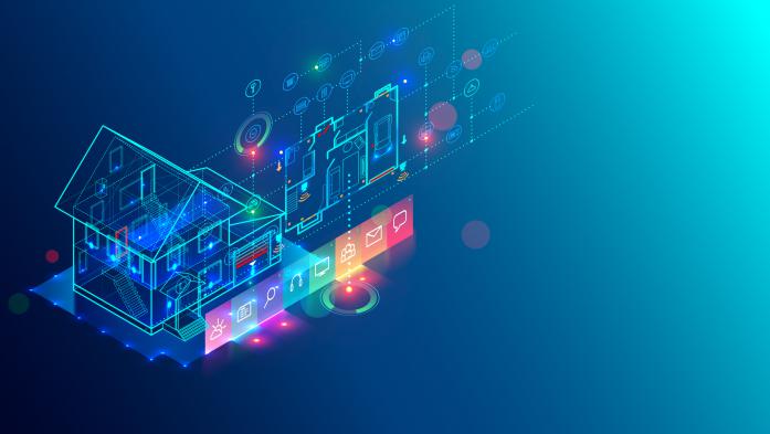 smart home 3D illustration image