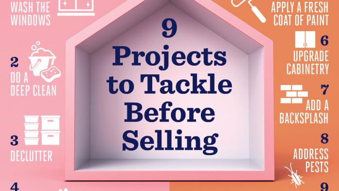 9 Projects to Tackle Before Selling infographic