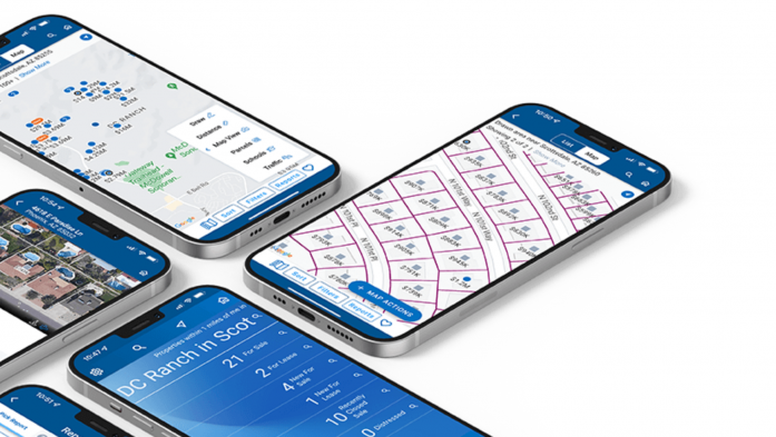 Picture of 5 iPhones with different graphics from RPR on each