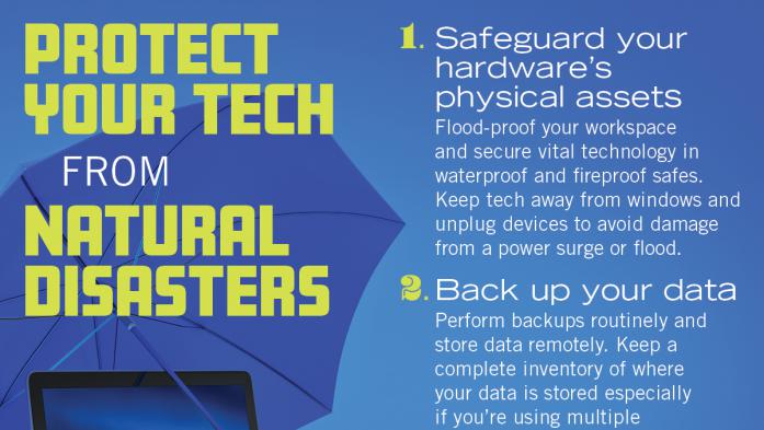 protect your tech from natural disasters infographic