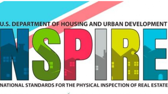 HUD's NSPIRE logo with national standards for the physical inspection of real estate