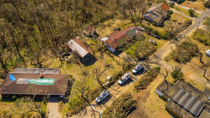 Aerial drone images Mexico Beach Panama City homes destroyed by Hurricane Michael