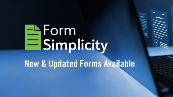 Form Simplicity New and Updated forms available