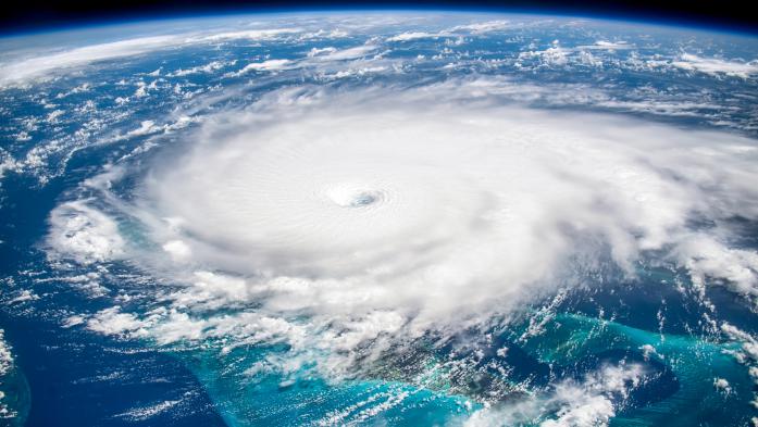 enhanced satellite image of a hurricane