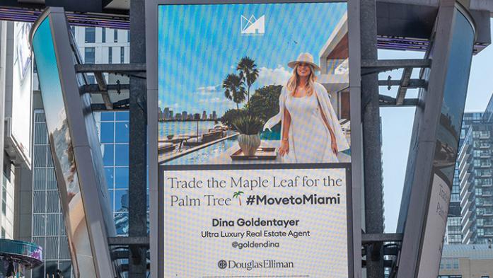 Dina Goldentayer's Timesquare billboard