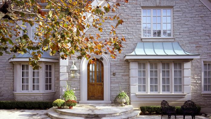 House with stone exterior