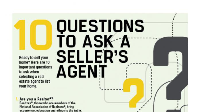 10 questions to ask a seller’s agent infographic