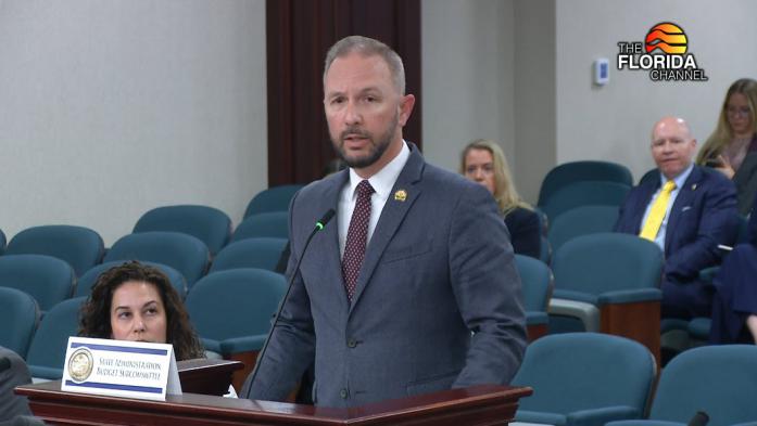 Tim Weisheyer, 2025 Florida Realtors, speaks to a Florida House committee in opposition to HB 1461