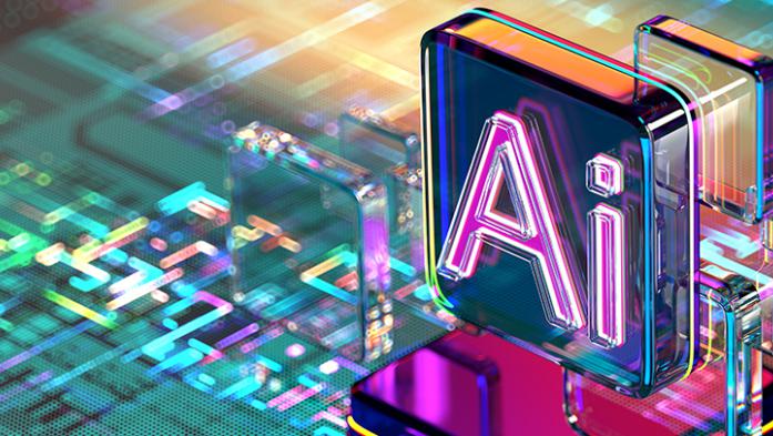 digital illustration of the letters AI 