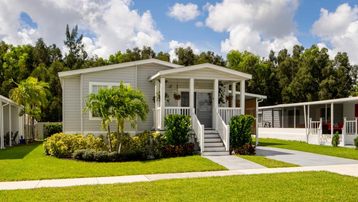 Mobile home neighborhood Boynton Beach Florida USA retirement community