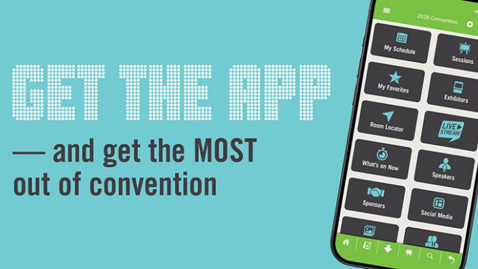 Get the app - and get the most out of convention - with screenshot of app dashboard