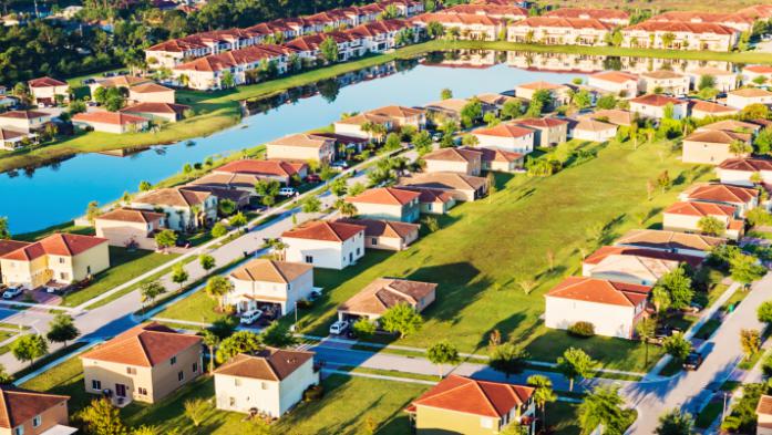 rows of florida houses