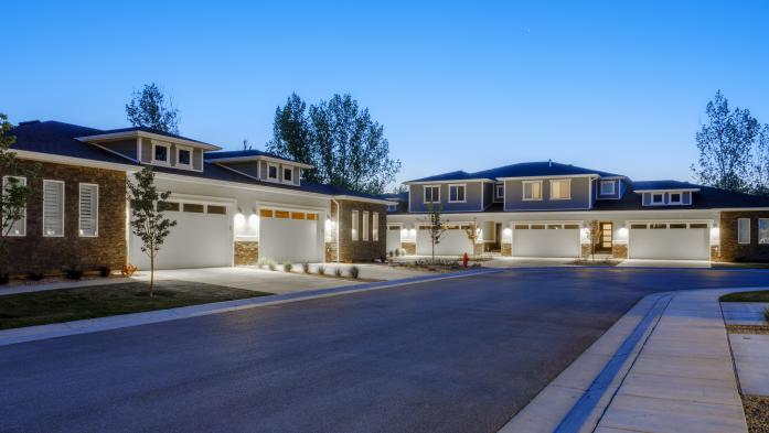 houses in a neighborhood