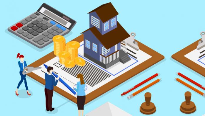 illustration of mortgage paperwork