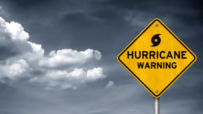 Hurricane warning sign