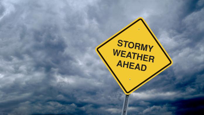 stormy weather ahead sign