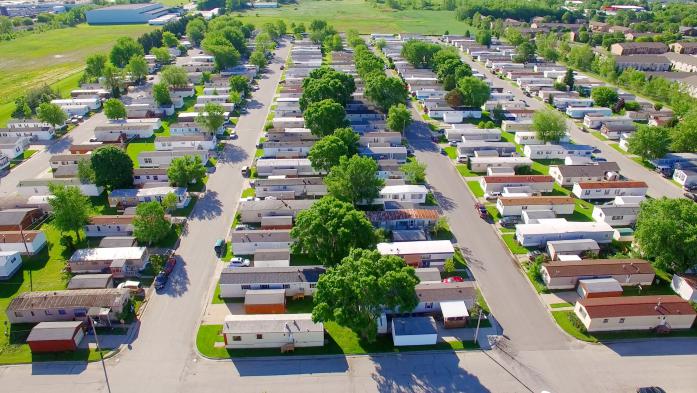 mobile home park aerial