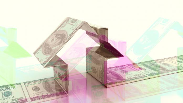 money in the shape of a house