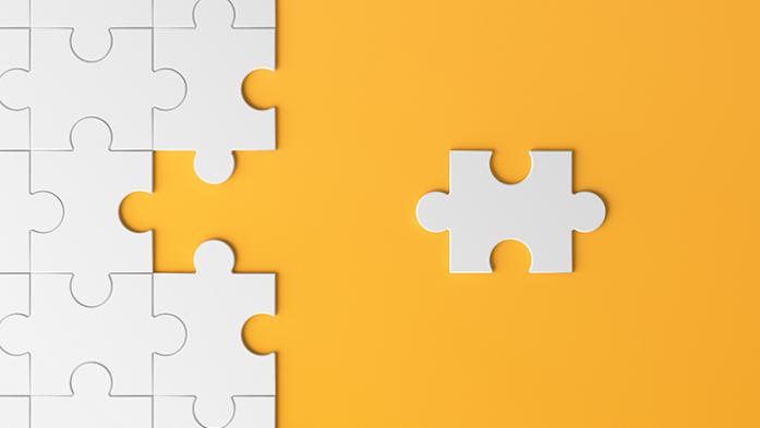 puzzle with one piece to the side