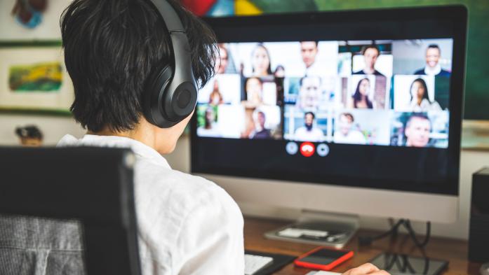 woman on video conference call
