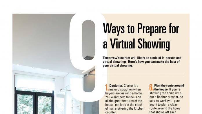 9 Ways to Prepare for a Virtual Showing infographic