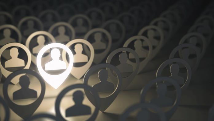 Photo of people icons with one highlighted