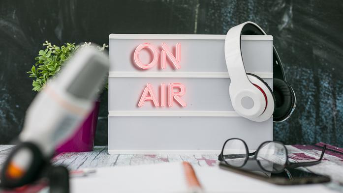 Photo of On Air sign for podcasts