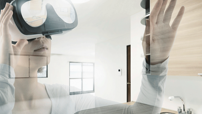 Photo of a person doing a virtual home tour