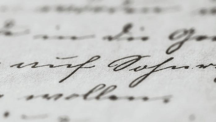 Photo of handwriting