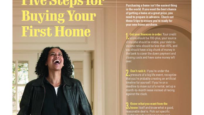 5 steps for buying your first home infographic