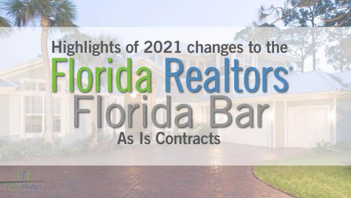 Webinar: 2021 Changes to Residential & AS IS Contracts